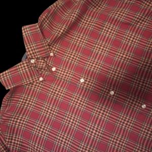 Y2K Red Flannel Button Down Shirt, Size: XL